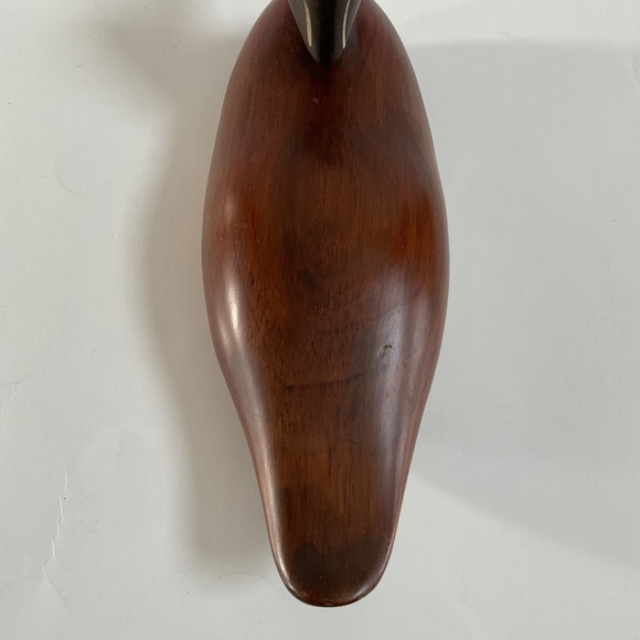 Vintage Duck Decoy Wood Duck TL Plum Original Hickory North Carolina Carved #257 - Picture 10 of 15